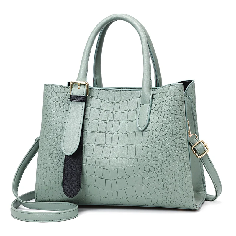 Factory wholesale new commuting good quality women tote handbags crocodile grain casual shoulder bag cross body bag haute custom
