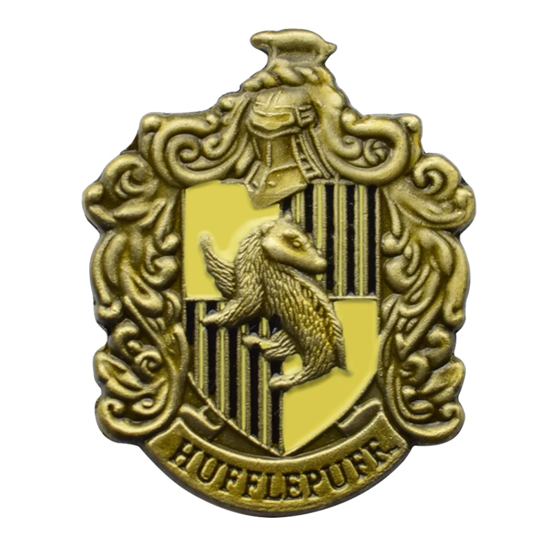 Art Craft Collection Harry Potter Hogwarts College House 3D Die cast lapel pin