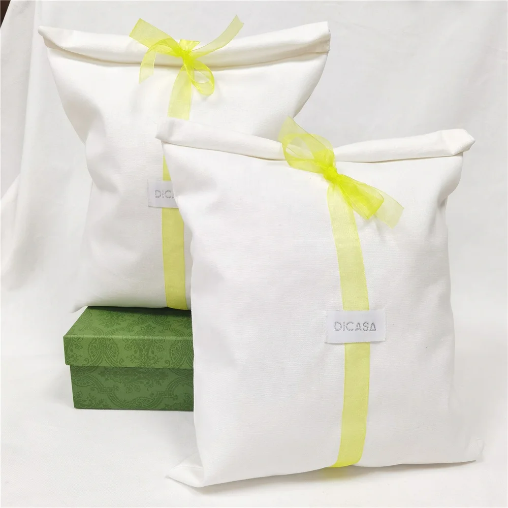 Hot Sale Large Organic Cotton Muslin Envelope Bag Pouch For Handbag Custom Logo Printed Cotton Envelope Dust Gift Bag