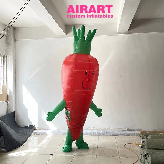 Cartoon Character Inflatable Carrot Costume For Parade Event