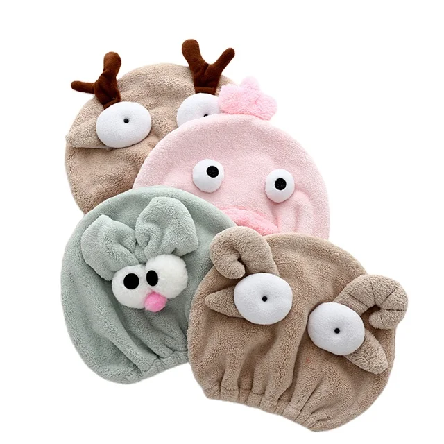 Coral fleece microfiber dry hair towel for children