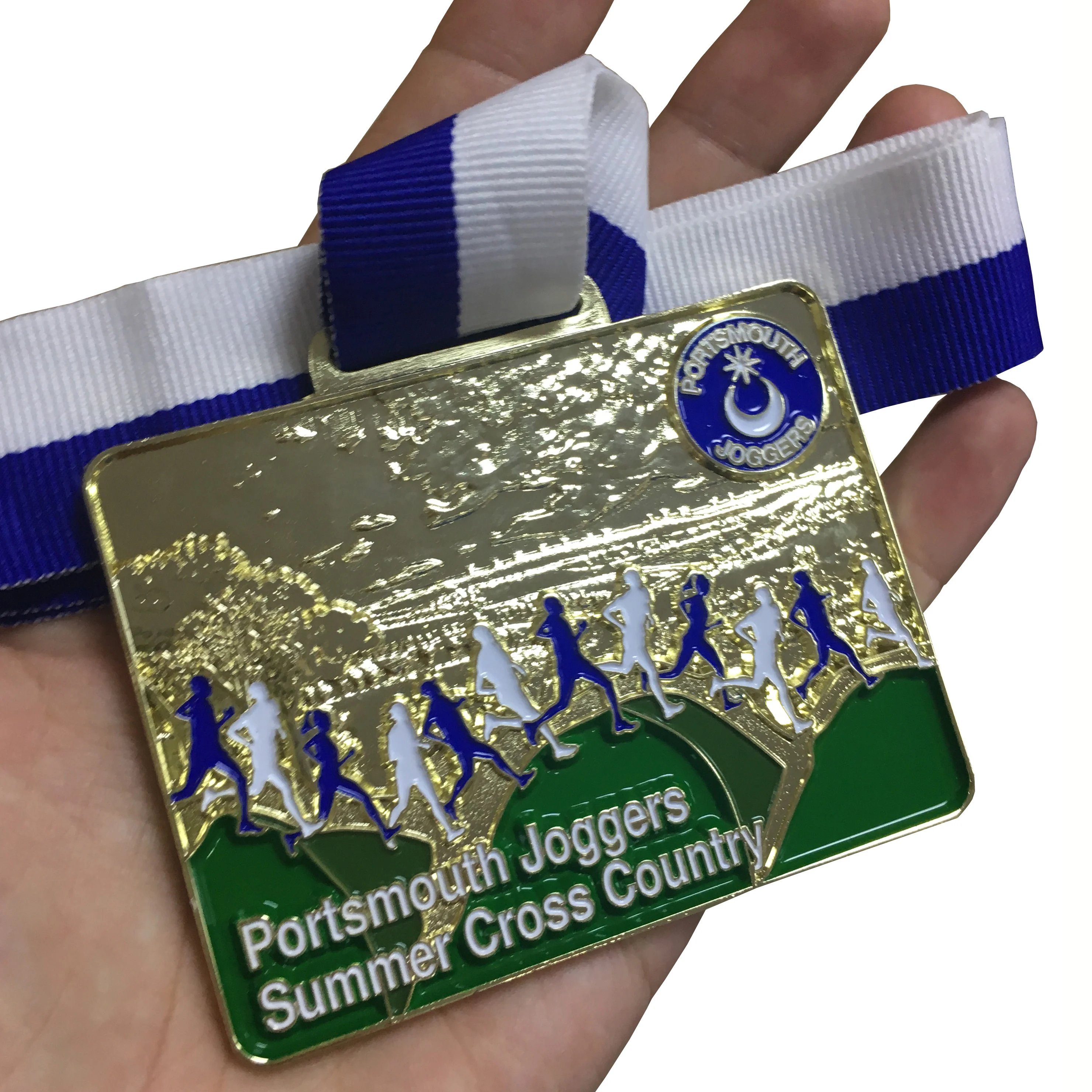 Antique Silver Land View Design 3D Sport Medal Sport Medallion Custom Trail Marathon Medal Sports Medals