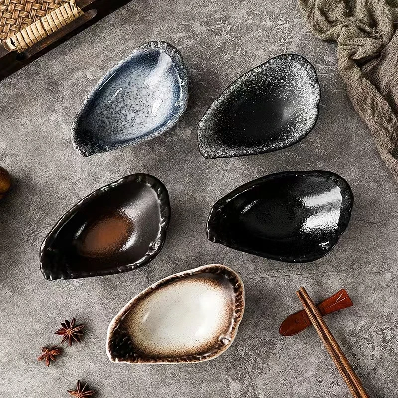 Wholesale 5 Inch Japanese Retro Porcelain Dessert Melon Seed Snack Sushi Plate Dish