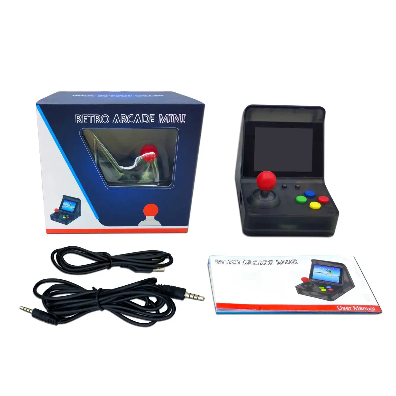 32 bit Black Translucent Game Console Double Players Machine Retro Arcade Mini