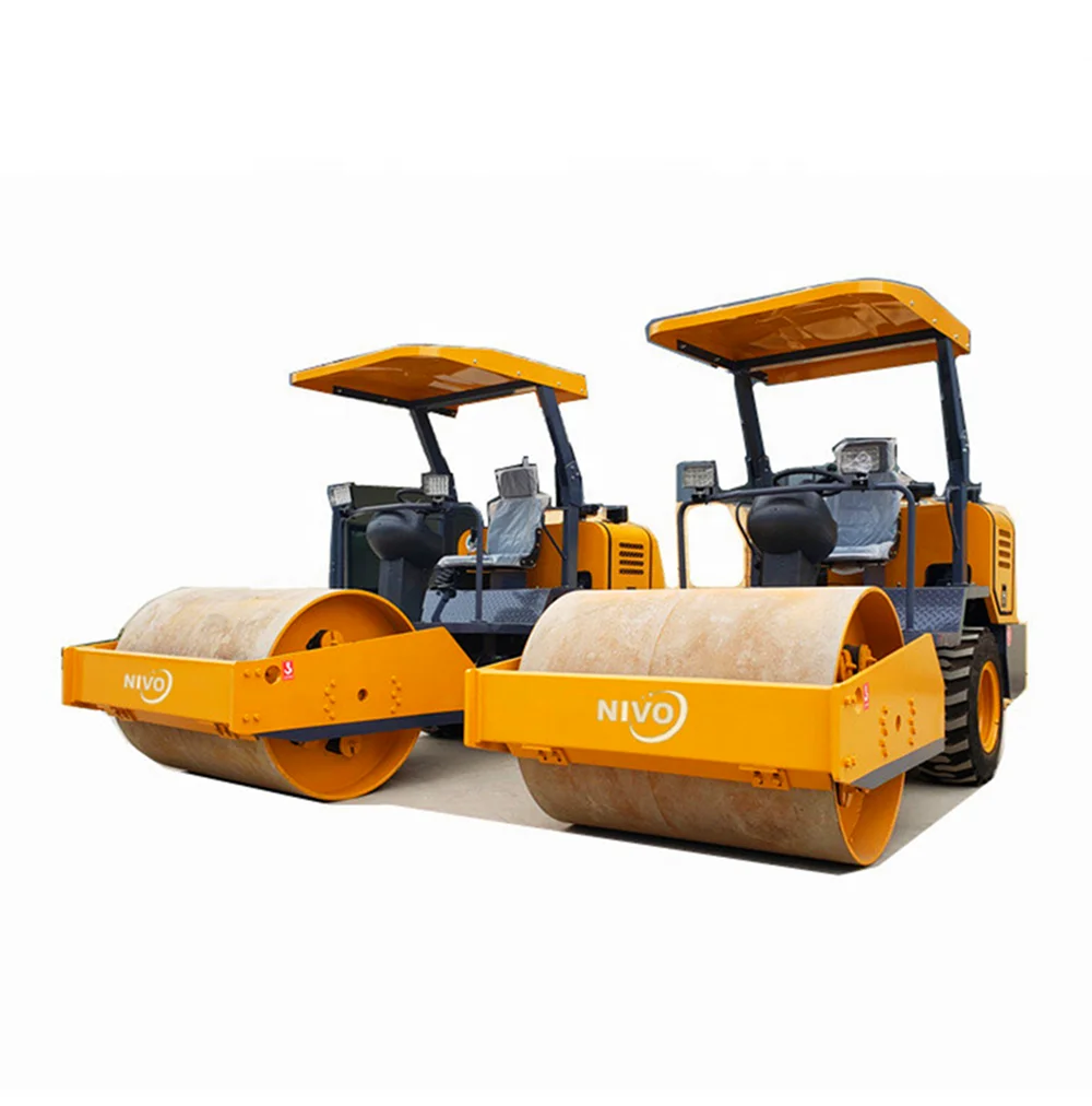nivo mini single drum road roller or 3ton 3.5ton 4ton 5ton 6ton vibratory roller compactor optional with asphalt paver or parts