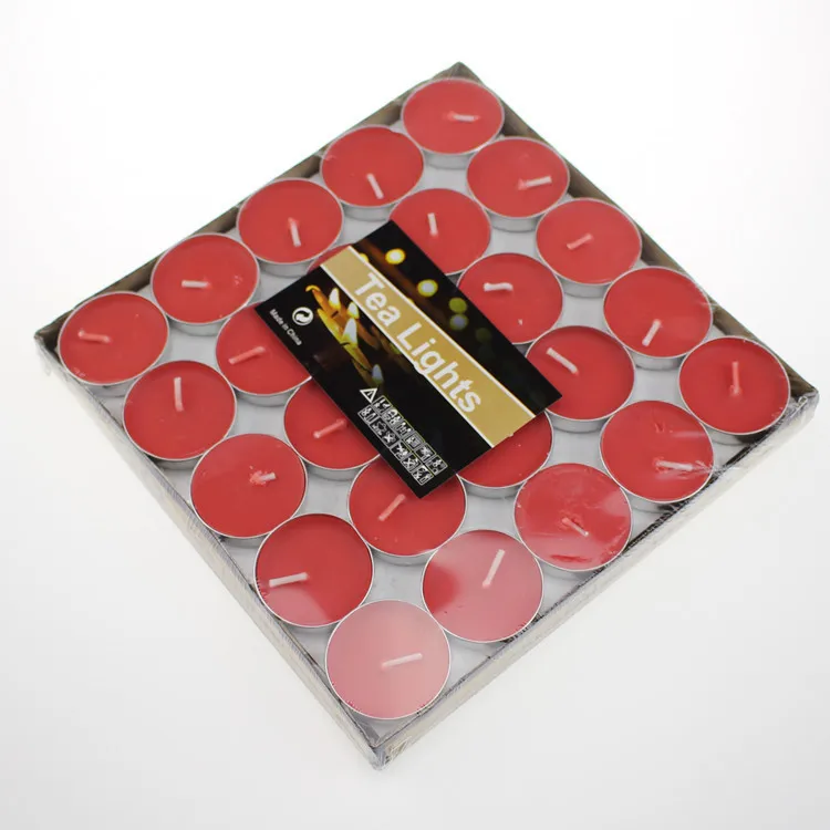 Factory Direct Sale Aromatherapy Tea Candle Smokeless Wedding Birthday Vegetable Wax Tealight Candles multi color