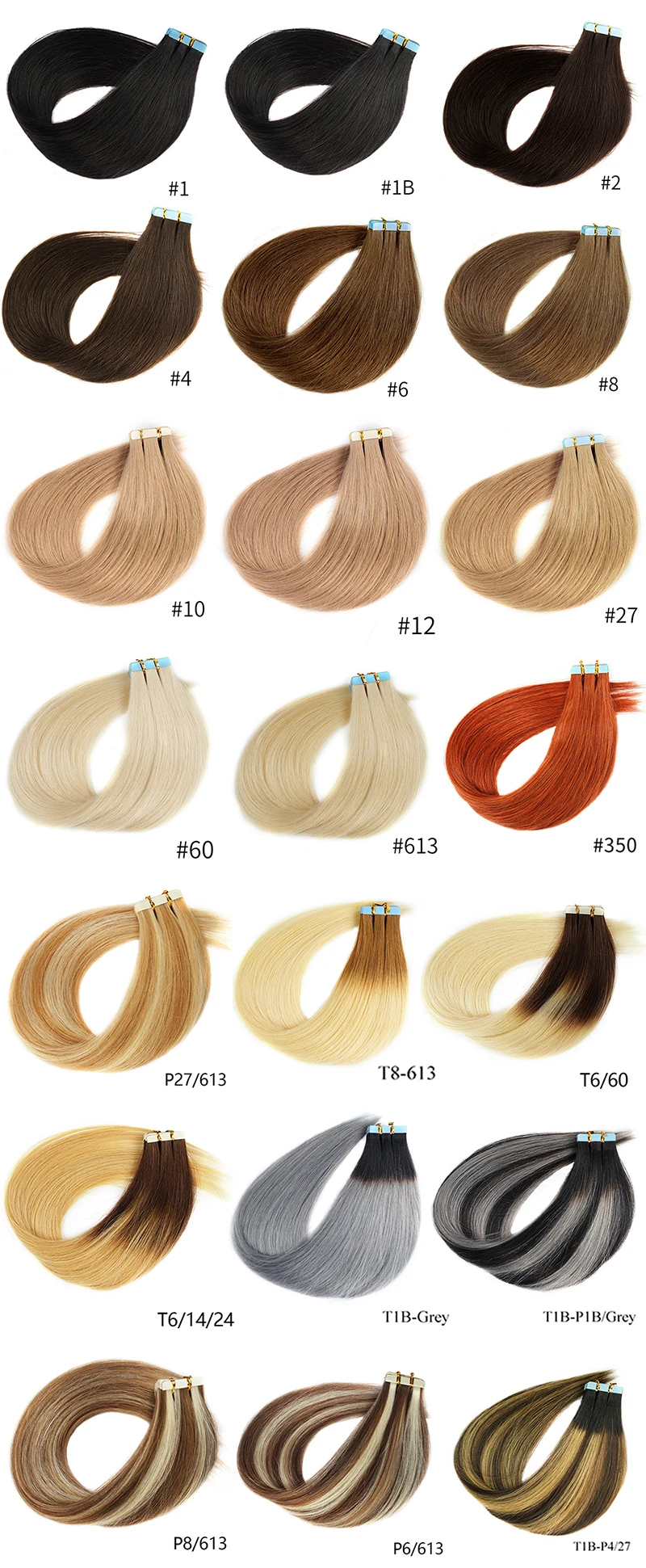Remy ombre human hair Double Drawn Virgin cuticle aligned tape in human hair extensions tape hair extensions