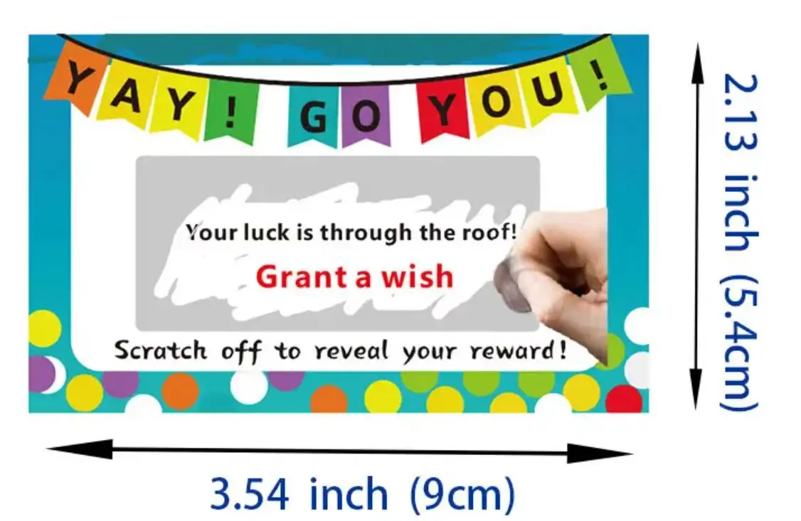 Custom Scratch Cards Free Sample Business Scratch Off Cards Lottery Tickets Win Cards Scratch Off to Reveal Your Reward