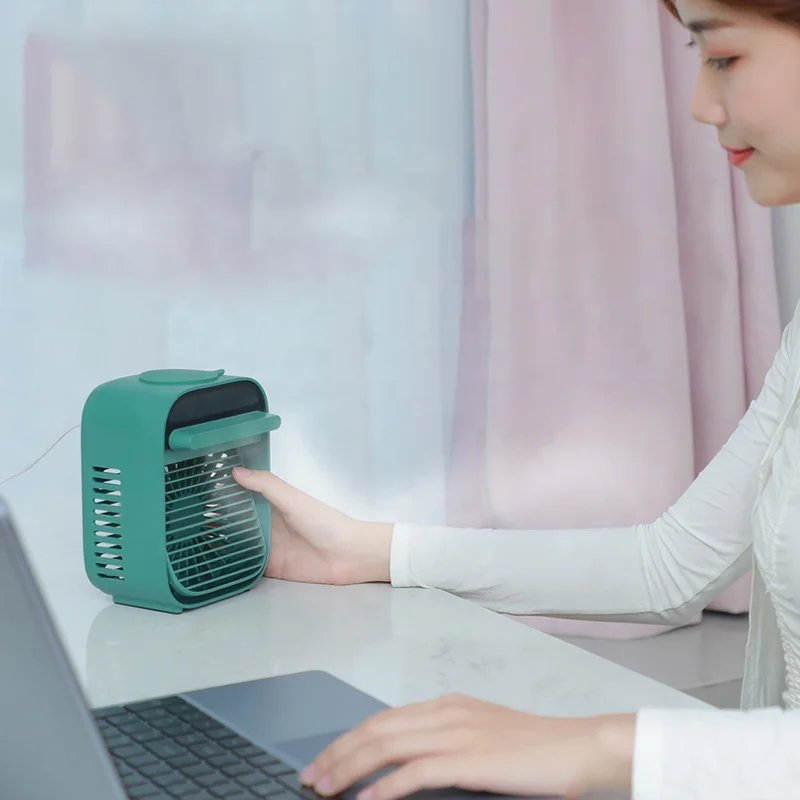 New Water Mist Fan Desktop Vertical Switchable Mode Fan Dense Water Mist Fast Cooling