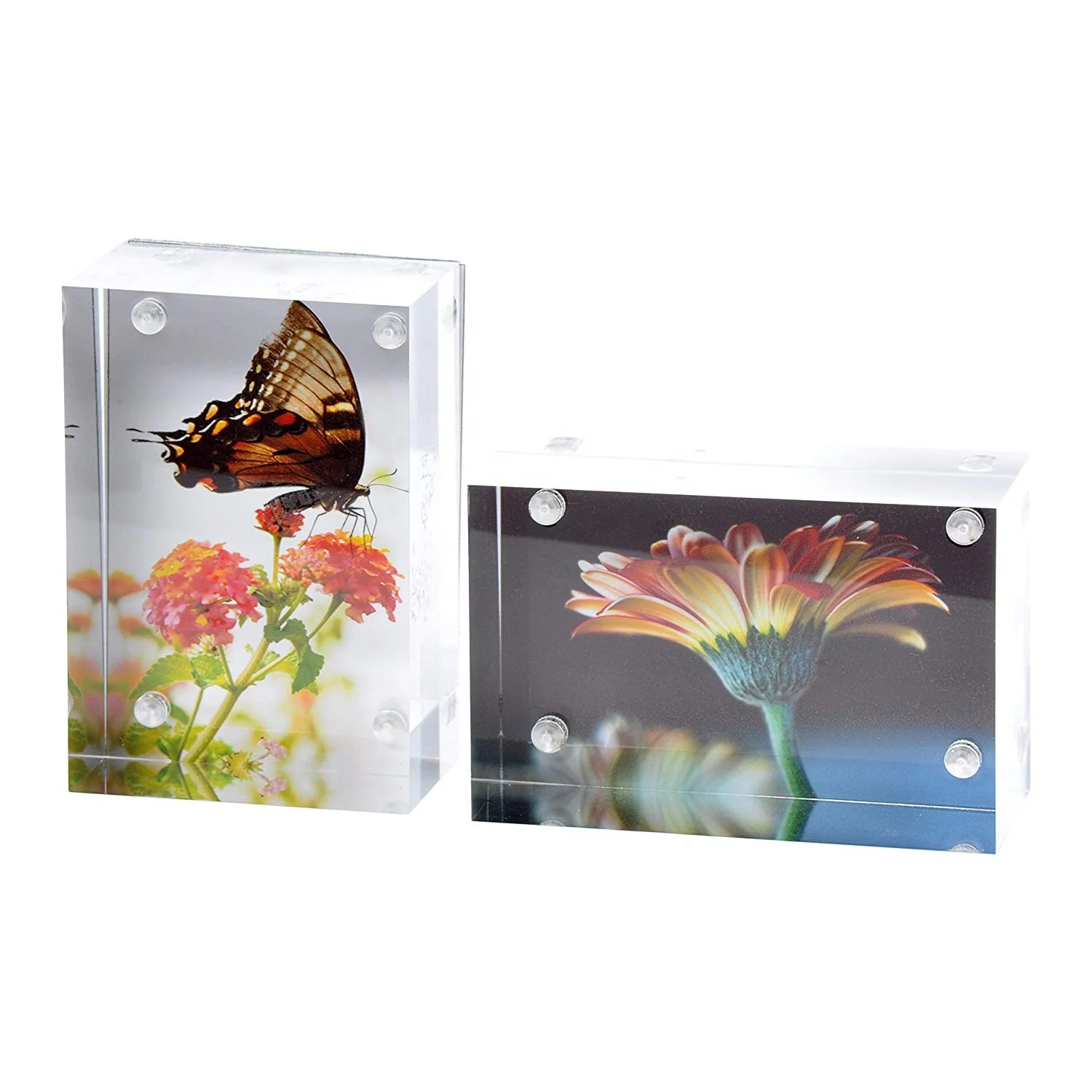 Clear Plexiglass Acrylic Photo Magnets Transparent Crystal Acrylic Photo Block Wholesale