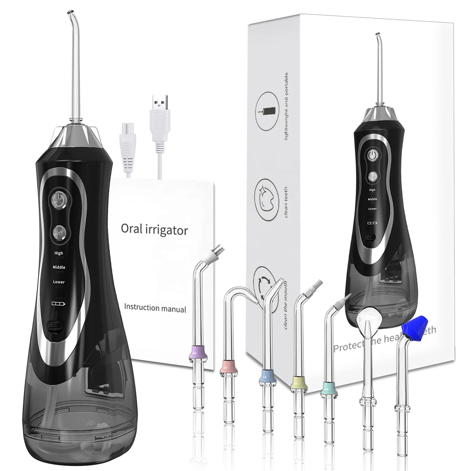 Best Selling Water Pick Flosser Ipx7 Waterproof Cordless Electric Jet Teeth Cleaning Dental Floss Oral Irrigator Water Flosser