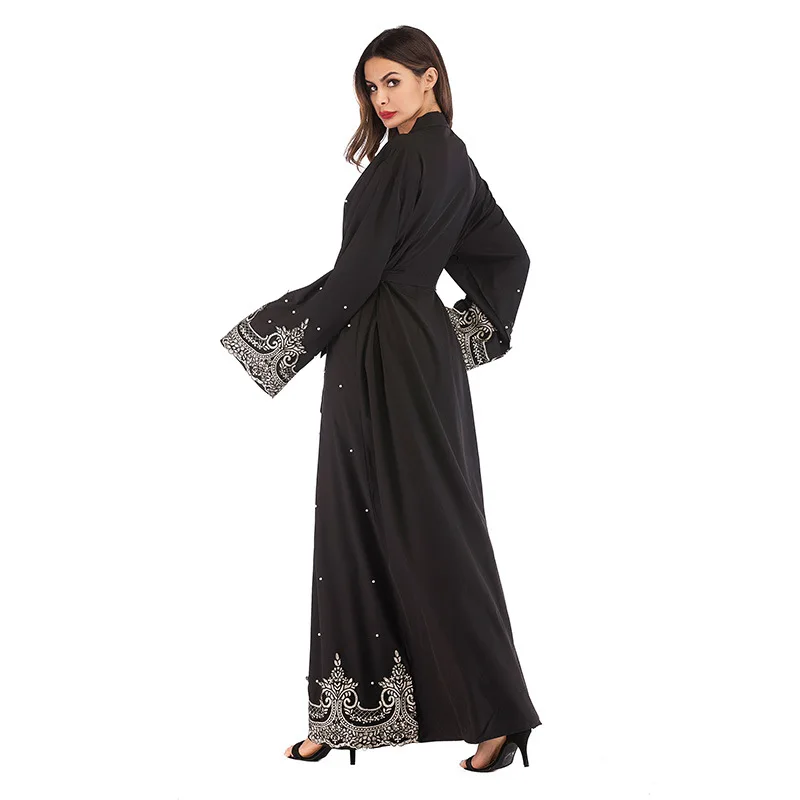 OKA CM1684 2024 Europe And America Drop Shipping Plus Size Islamic Long Sleeve Long Women Muslim Dress Abaya