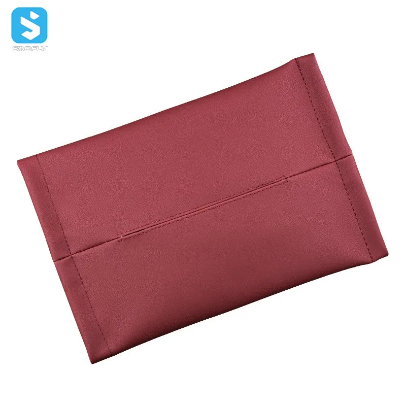 PU Leather Universal Car Tissue Box Cover Chair Back Hanging Type Car Tissue Box Armrest Box Towel Tissue Storage Case