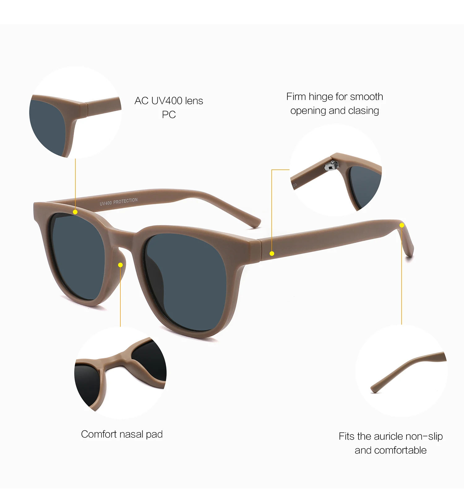 CONCHEN wholesale new arrivals cute children custom logo sun glasses square frame fashionable vintage kids sunglasses bulk