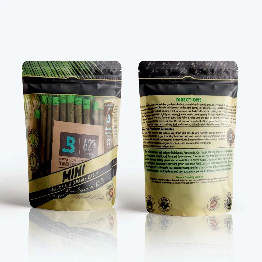Customized Digital Printing Service Zip Lock Food Grade Packaging Bag Stand Up Bag Custom Printed Packaging Cigar Wraps Bags