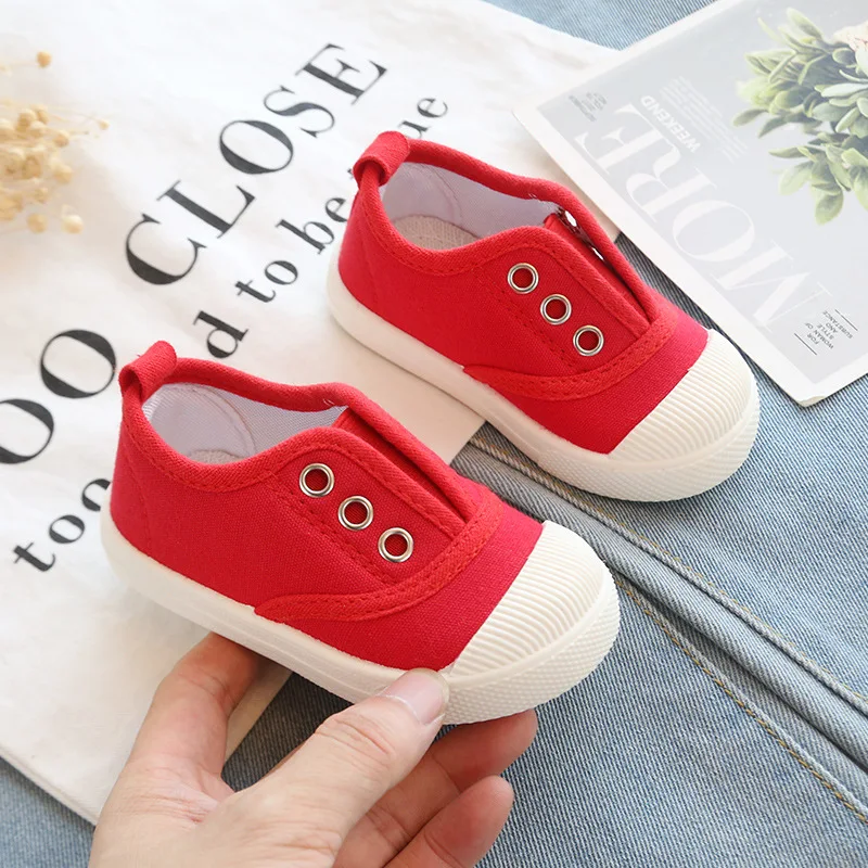 Size 21-35 Fashion Spring Autumn Children Casual Shoes For Girls Boys Child Sneakers Navy Blue Cheap Canvas Shoes