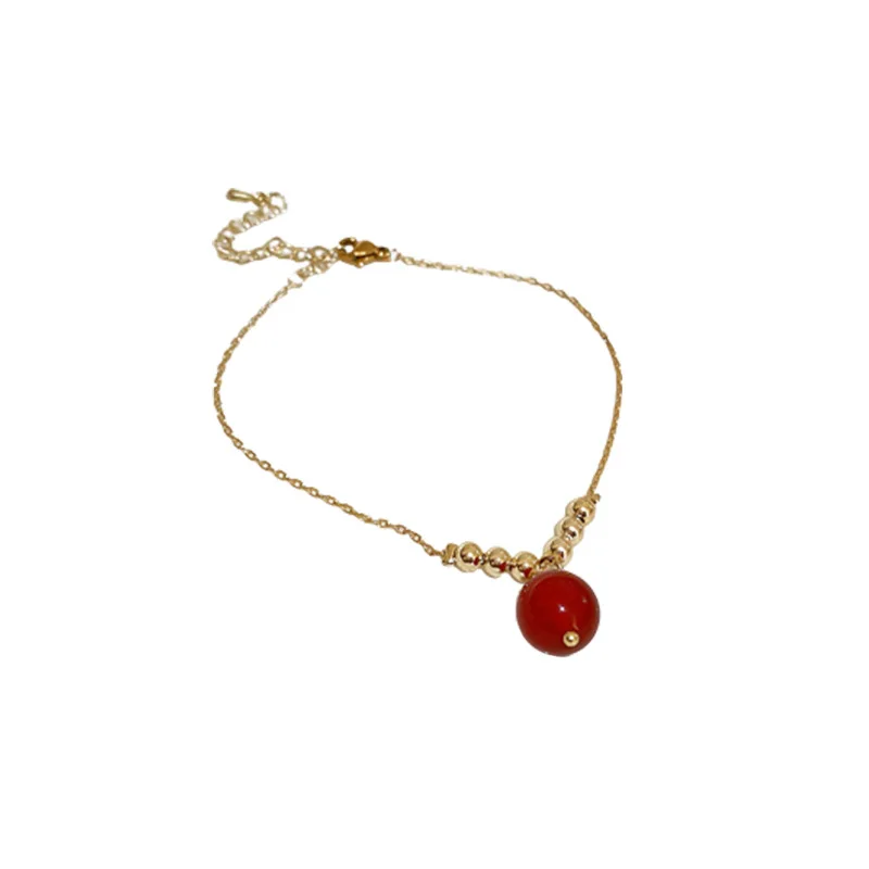 Red Acacia Bean Necklace Light Luxury Luxury Small High-Grade Necklaces Jewelry Choker
