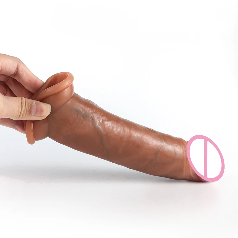 Realistic Huge Dildos Feels Like Skin, Soft Silicone Anal Dildo with Strong Suction Cup for Hands-Free