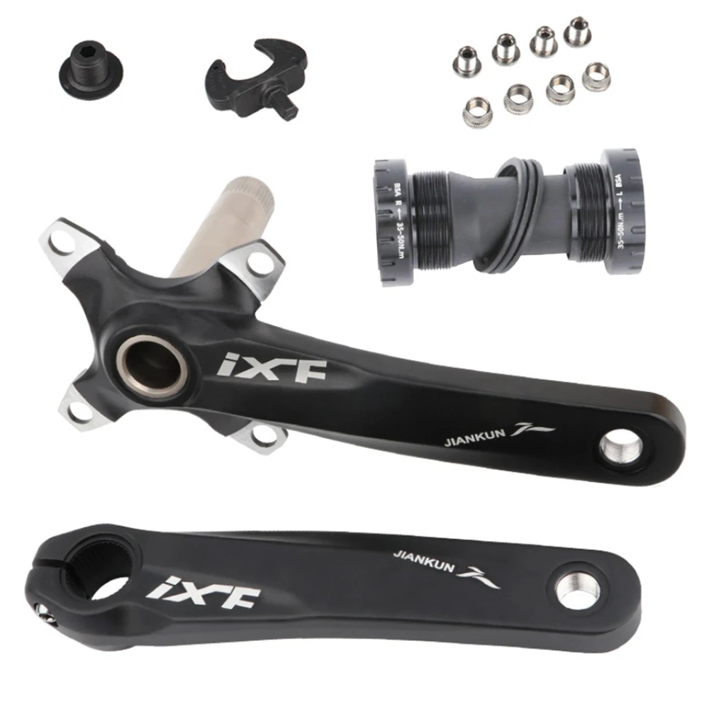 Mountain bike crankset aluminum alloy bicycle crank sprocket mountain bicycle crank crank fluted disc mtb bike parts