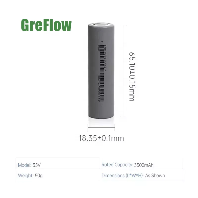 3C 5C 3500mah high rate Lithium li ion power cell full capacity EVE 3.6V 3.7V 18650 battery 3500mah akku bateria for ebike etool