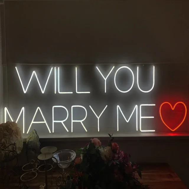 
Factory supply marry me neon sign for wedding decoration 