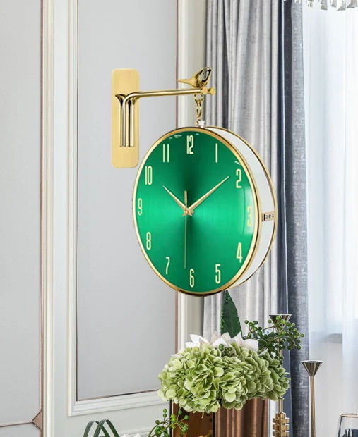 Metal Electroplating Leather Decoration Interior Design Home Decor Hanging Pendulum Living Room Wall Art