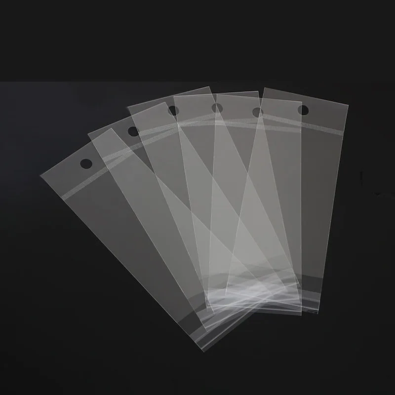 2.76inch 7cm crystal clear packaging bag with hanging holes