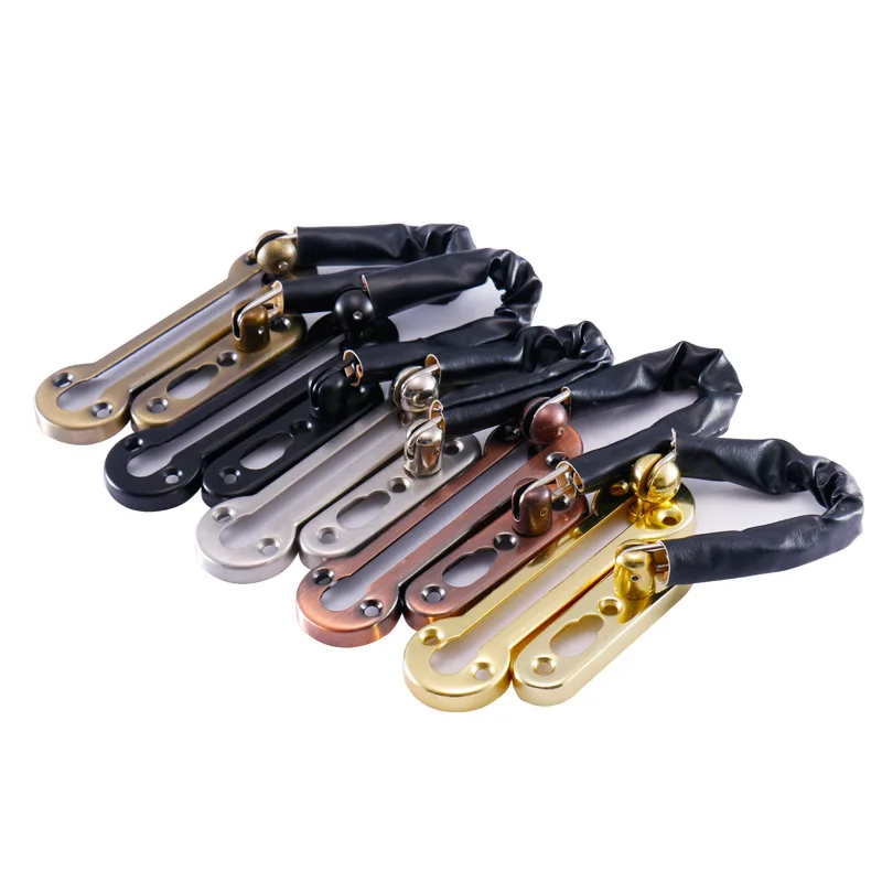 Extra-Thick Door Chain Lock Zinc Alloy Security Door Chain Guard Hotel Interior Door Latch Lock
