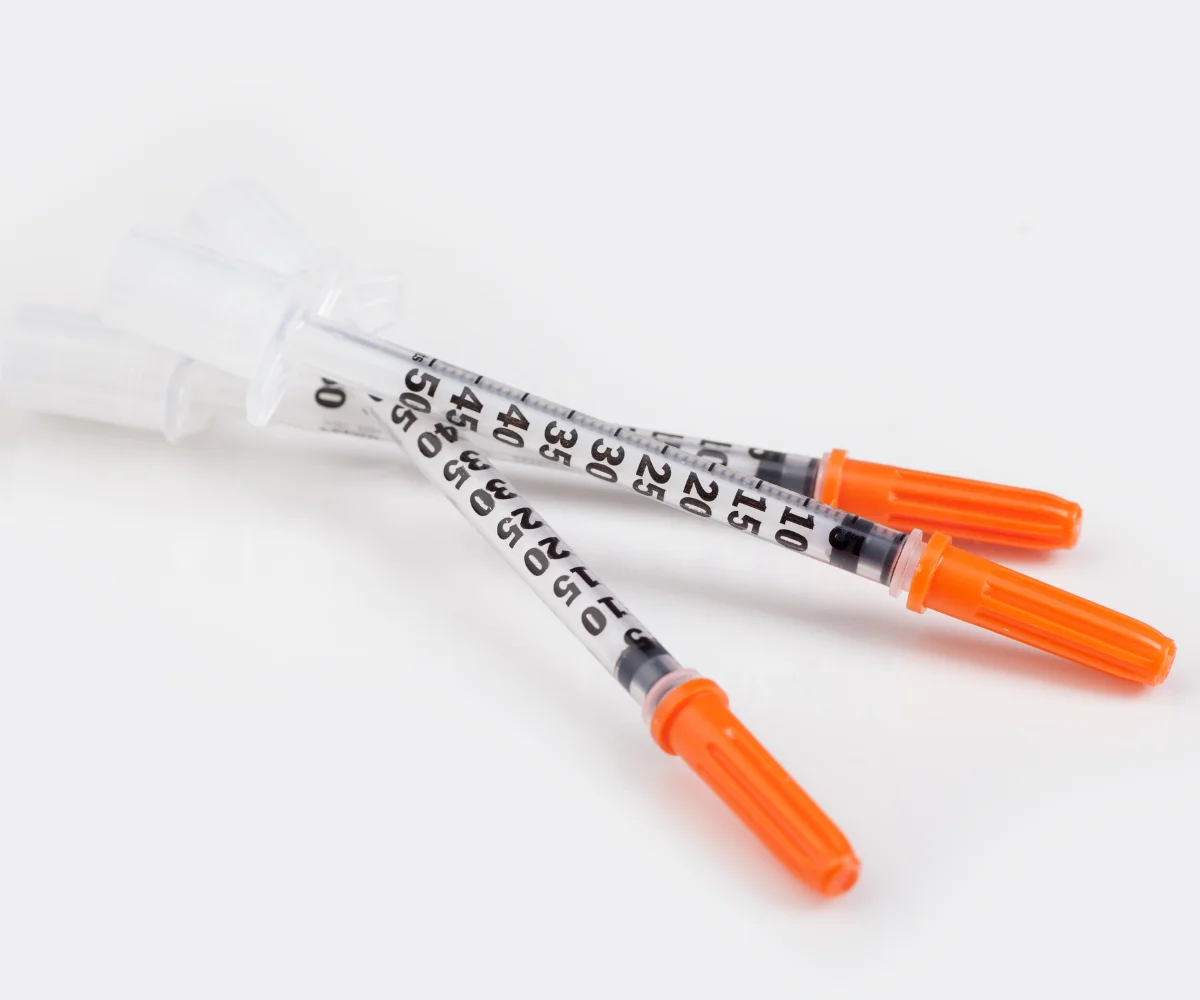 100pcs Brand Medical Instrument 0.3ml 0.5ml 1ml  U-100 U-40 Insulin Syringe with Fixed Ultra Fine Needle