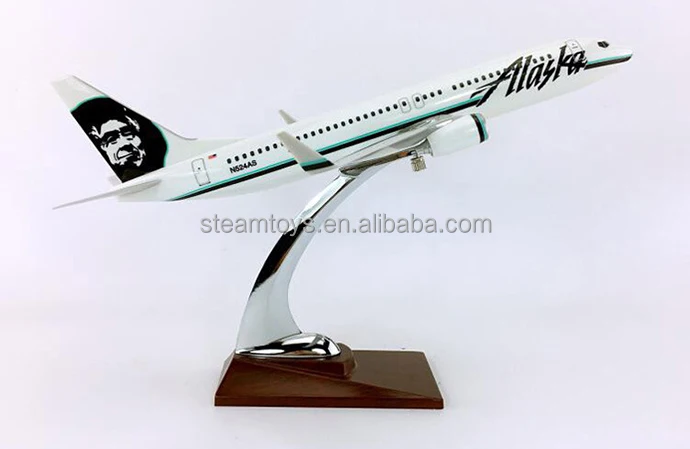 32CM Resin Aircraft Model 1/144 Boeing 737-800 Alaska Airlines USA B737 Plane Model Accept OEM Custom Logo