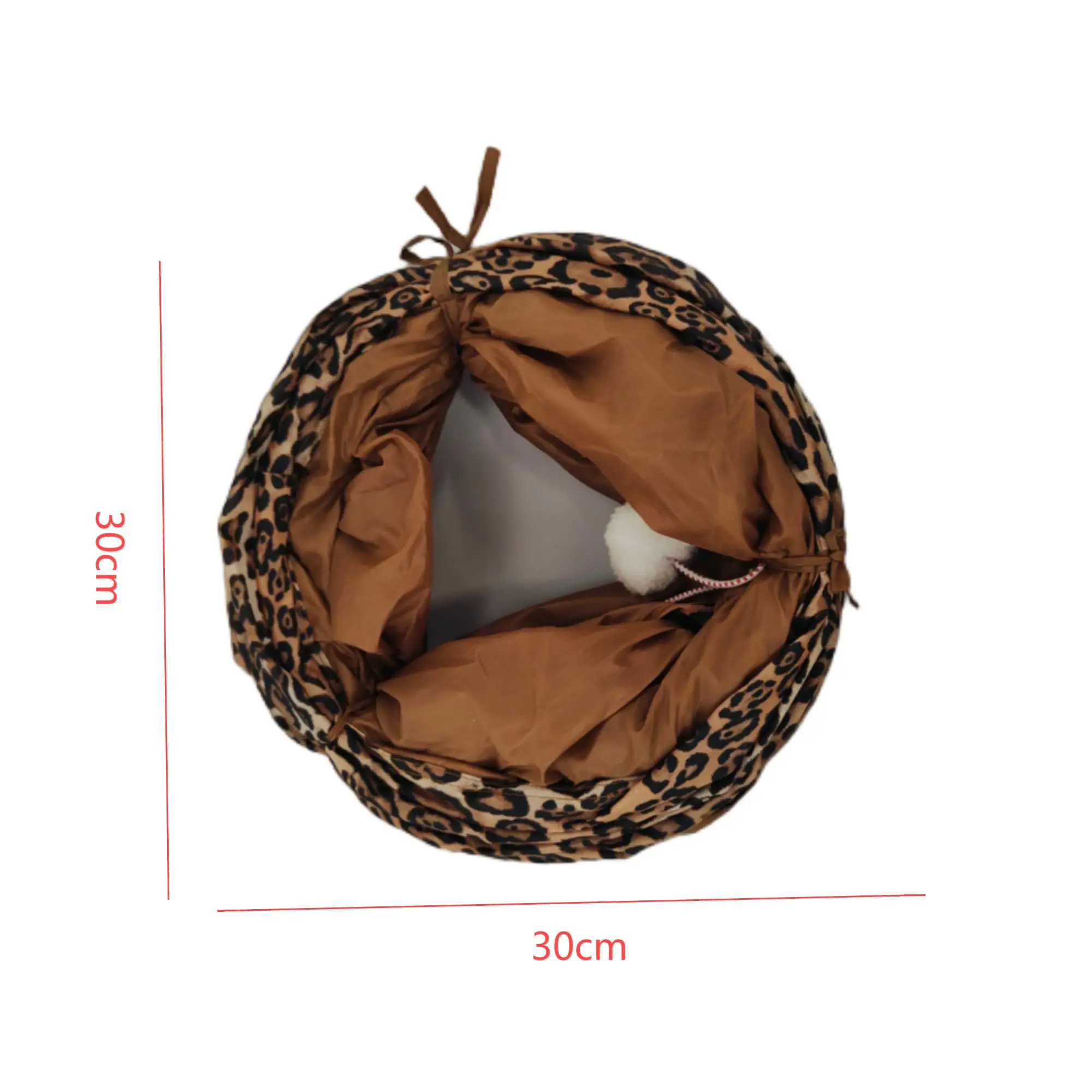 Double Layer Sound Paper 4 Export Ways leopard Print Pet Tunnel Small Animals Interactive Play Toys Folding Cat Tunnels