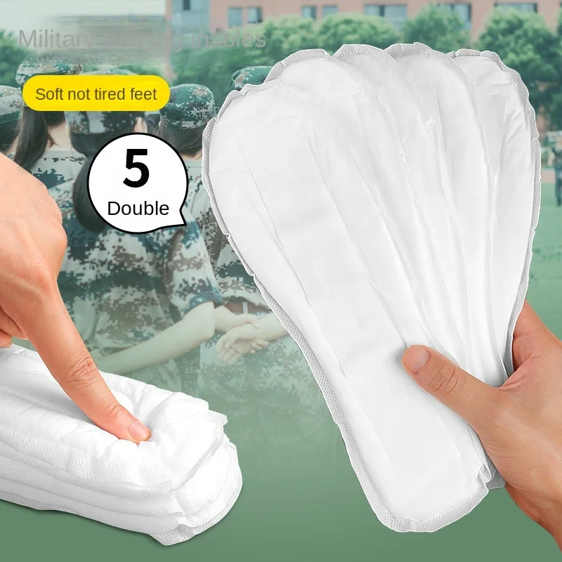 Custom Soft Disposable Day Throw Insoles Lightweight Comfortable Sweat Absorbing Wood Pulp Cotton Shoes Insole