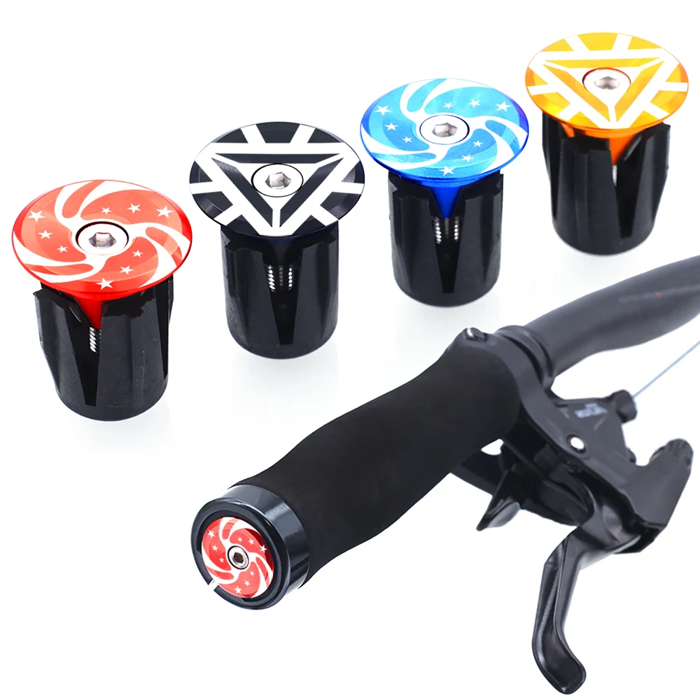 Sycoo 1 Pair Aluminum Expandable Handlebar End Caps of MTB Bike Expanding Plugs Locking Bar End Caps for Road Mountain BMX Bike