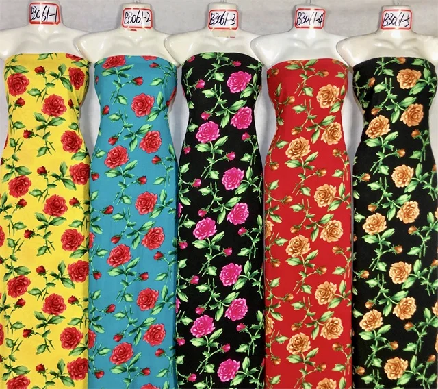 Wholesale Custom 100% Printed Viscose Rayon Fabric,Woven Technics Bright Color Digital Printed Rayon