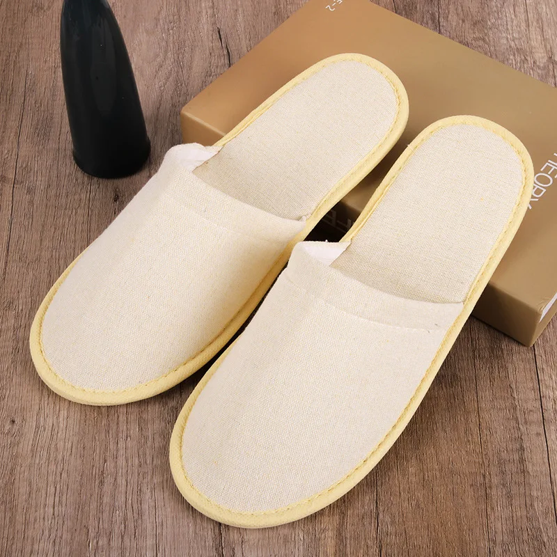 Luxury Bulk Cotton And Linen Hotel Amenities Eco Friendly Slipper