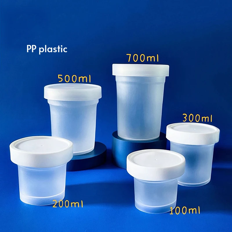 100 700 ml milky tea dessert yogurt cups PP plastic cup bottle Pudding ice cream cup with lid