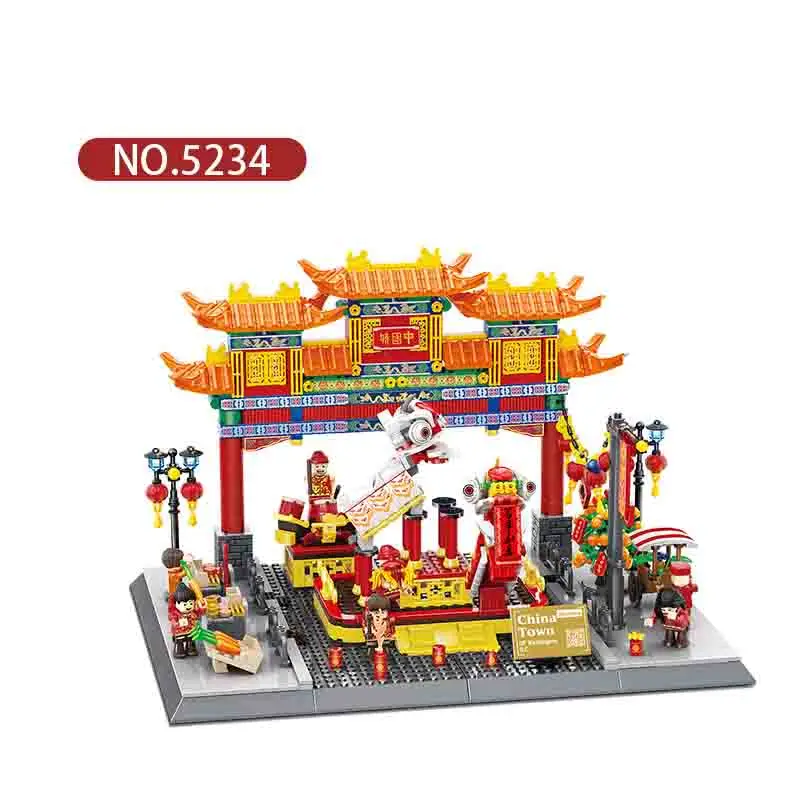 5234 World Landmarks Building Sets Washington China Town Building Blocks Street View Series Plastic Build Block MOC Toys