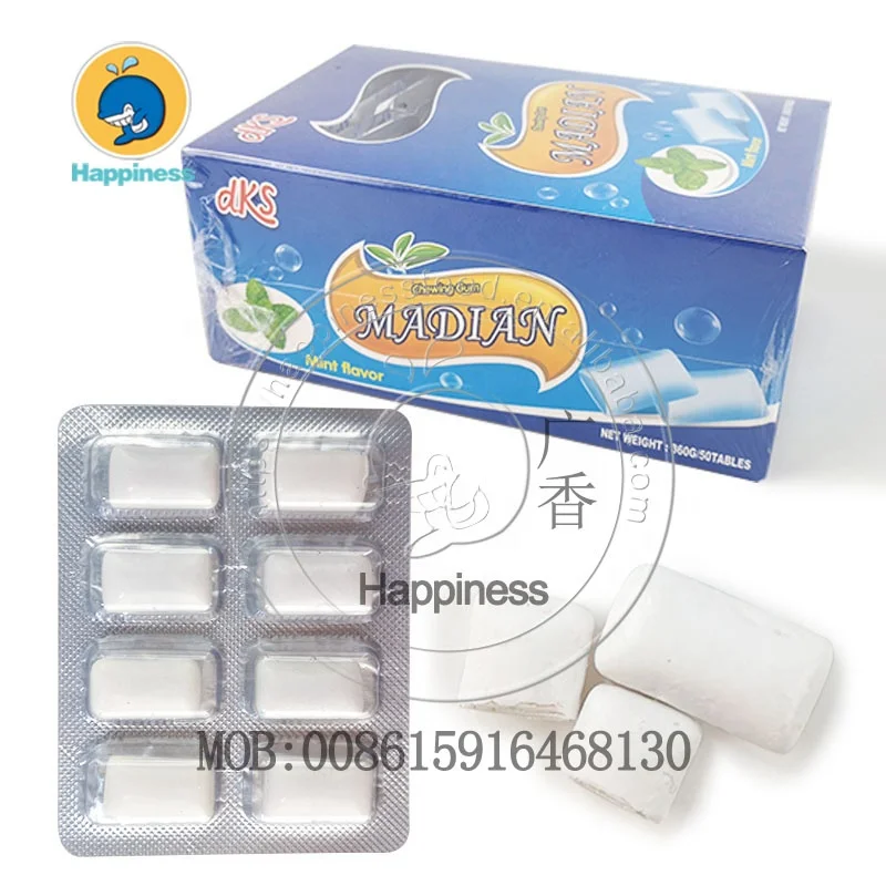 Fresh fruit flavor energy mint chewing gum tablet cool bubble gum