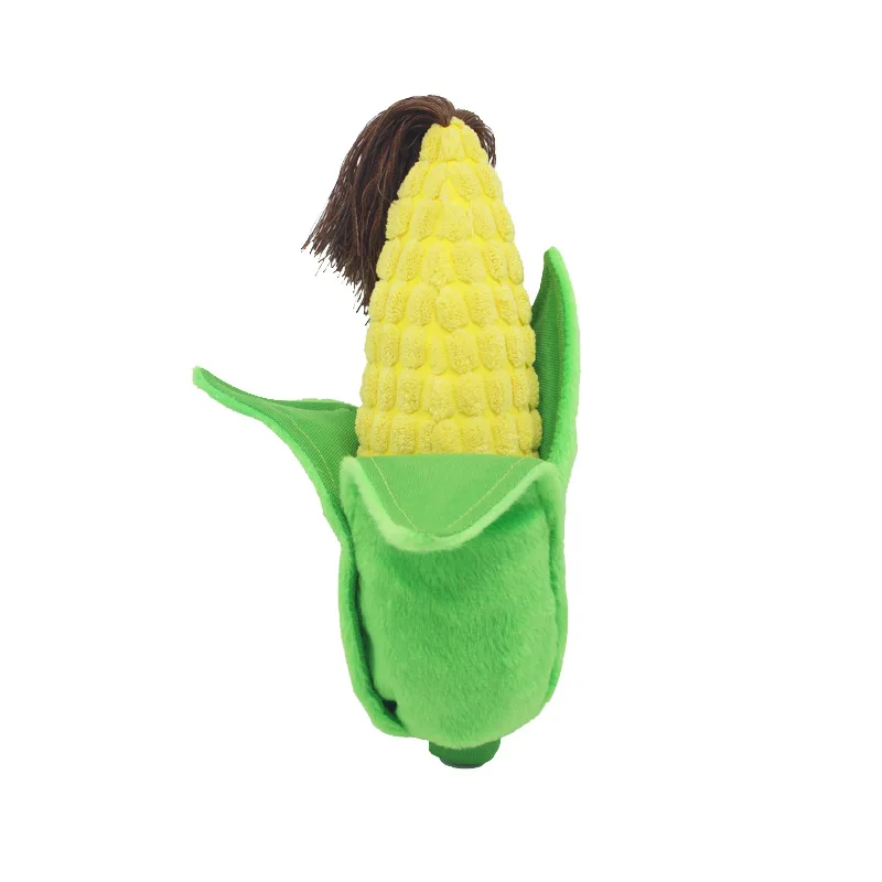 Pet plush vocal toys fruit vegetables dog cats educational toys supplies cactus corn eggplant