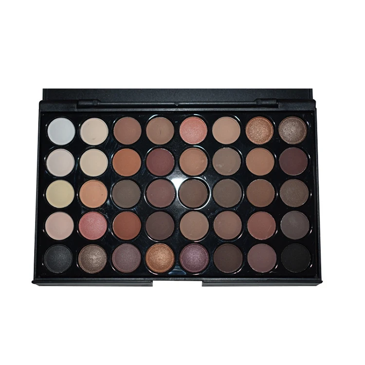 Oem Fall winter christmas 40 Earth color pressed warm glitter matte organic eye shadow palette pallette brown nude eyeshadow