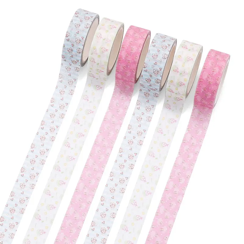 Custom Printed Happy Too Washi Masking Tape Low MOQ Single Sided Pressure Sensitive Acrylic Adhesive