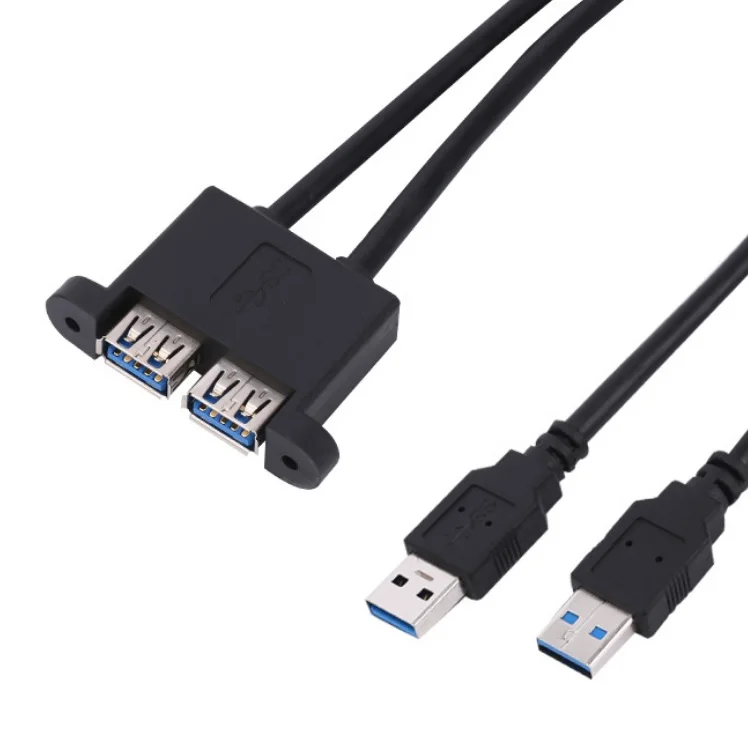 Customization 2 Port USB3.0 A female to male cable for computer charging usb 3.0 cable Extension USB 3.0 Adapter Cable