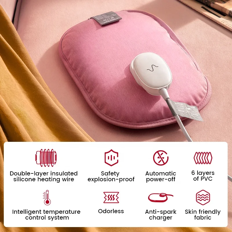 EDON Extra Long Flannel Plush Hot Water Bag Bottle Electric Charge Hot Water Bottle