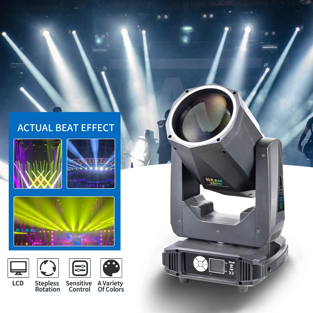 HT New 300w Super Led Beam Moving Light WITH SMD Stage Light For Dj