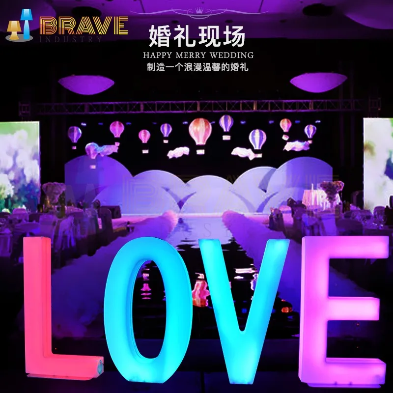 led marquee letters 16 Colors Changing RGB led solar letter lighting Illuminated Pe Plastic For Outdoor Advertising decorative