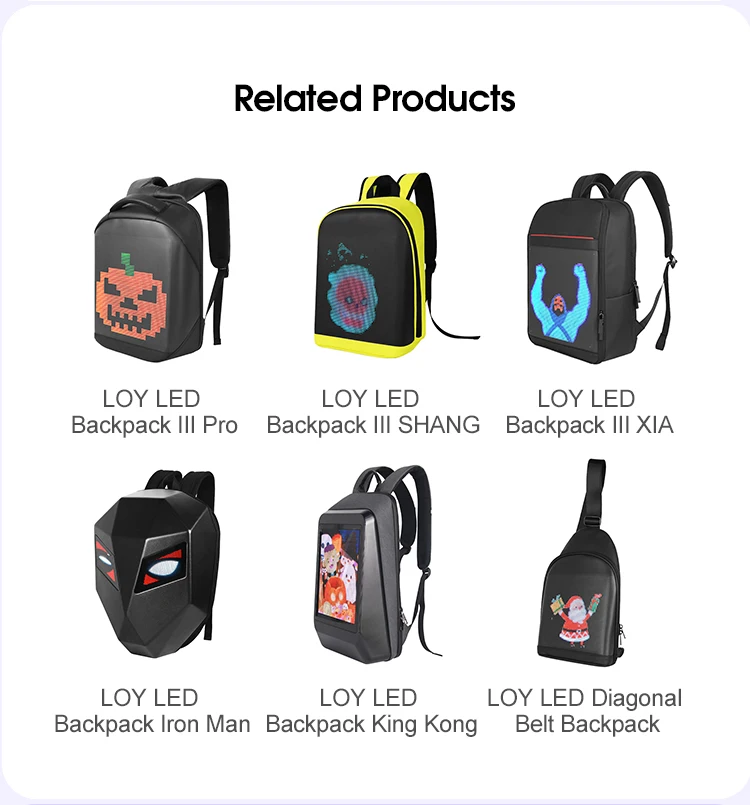 led backpack screen