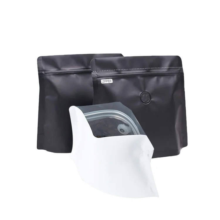 In stock 500g custom resealable stand up sealing zipper coffee bean packaging package foil bag