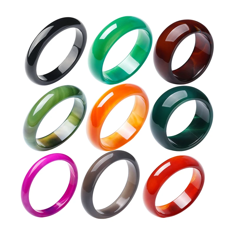 Big size 54-75mm Natural Green Crystal Agate Bracelet High Quality Jade Bangle Jade Bracelet Natural Gemstone Jewelry