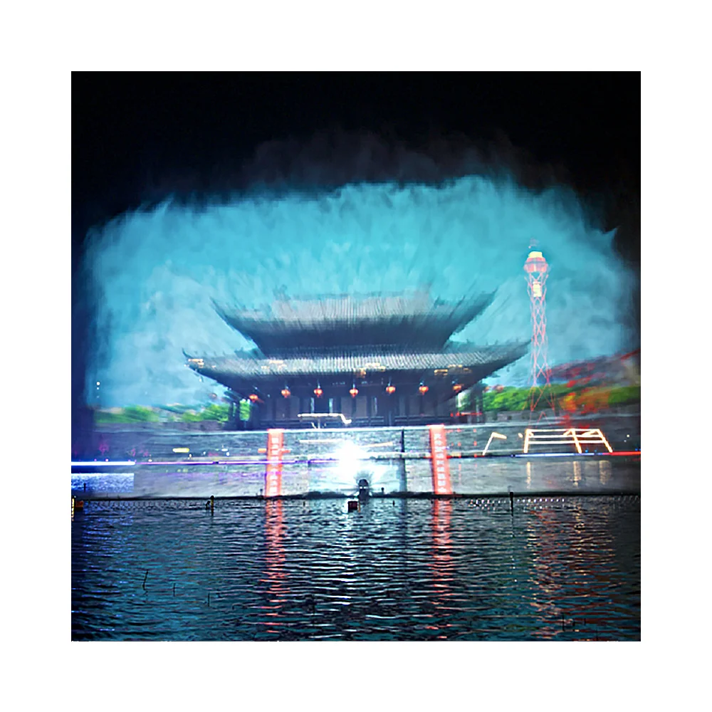 Pop jumping Jet Water Screen Movie RGB LED Light  Laser Movie with Projector