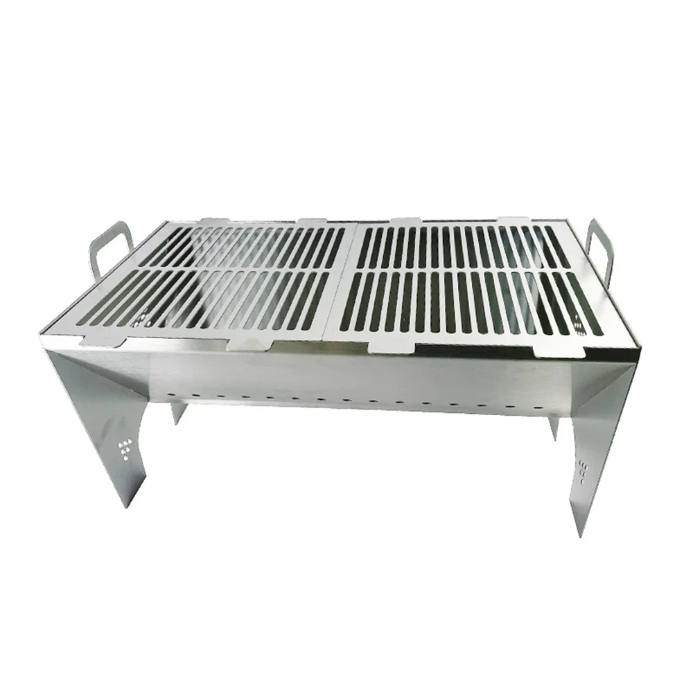 Grill BBQ Machine With Motor Grills,Camping Outdoor Kitchen Charcoal Trolley Barbecue Electric Stainless Steel/